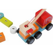 Autojeřáb s magnetem - dřevěná skládačka Cubika