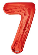 Nafukovací číslice červená 86 cm
