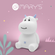 LED silikonová noční lampička Rgb - kravička Mary's 