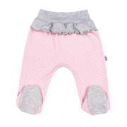 2-dílná kojenecká souprava New Baby Puntík II šedo-růžová