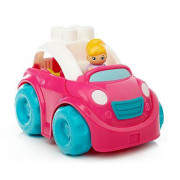 Mega Bloks First Builders vozidla pro malé stavitele - Růžové autíčko s holčičkou