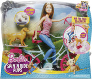 Barbie cyklistka a psí akrobati