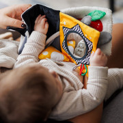 Kontrastní, senzorická textilní knižka Mouse