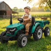 Dětský elektrický traktor HUGE zelený Baby Mix