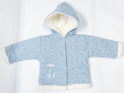 Zimní kabátek s kapucí wellsoft zateplený melírek modrý Baby Service