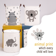 Koš na hračky bavlněný uzavíratelný 43 l Sipo