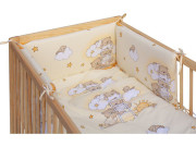 Dětská postýlka s kompletní výbavou 120 x 60 cm, mráček béžová Scarlett 