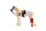 Kůň česací s hřebenem plast 18 cm 2 barvy