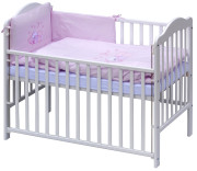 Dětská postýlka s kompletní výbavou Scarlett 120 x 60 cm - Měsíček - růžová