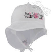 Dívčí letní vázací klobouk s plachetkou Krab Bílý RDX