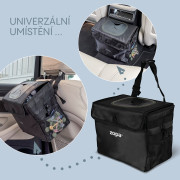 Odpadkový koš do auta vodotěsný s víkem black Zopa