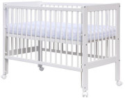 Dětská postýlka Kamila - bílá (borovice), stahovací bočnice 120 x 60 cm Scarlett 2. JAKOST