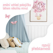 Nástěnné samolepky do dětského pokoje, Pink Butterflies Sipo