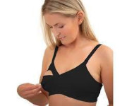 Kojící podprsenka se stříbrem černá BabyOno