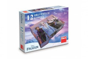 Kostky kubus Ledové království/Frozen dřevo 12 ks