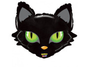Fóliový balónek Kočka černá hlava 28"/71 cm
