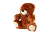 Medvěd sedící plyšový 28 cm hnědý