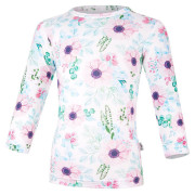 Tričko tenké dlouhý rukáv tisk UV filtrem 50+ Outlast® - květy