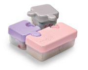 Svačinový box Puzzle 850 ml - růžový, fialový, šedý