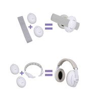 Chrániče sluchu 2v1 Baby & Junior 0-12r White Dooky