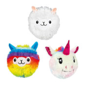 Míček zvířátko nafukovací plyš 15 cm