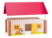 Statek se třemi budovami a podložkou