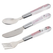 Příbor kovový Exotic Animals 3 ks růžový Canpol babies