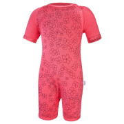 Overal tenký krátký tisk Outlast® UPF 50+ jahodový, kytičky