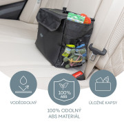 Odpadkový koš do auta vodotěsný s víkem black Zopa