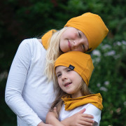 Jarní čepice BIO Galaxie - okrová Esito 