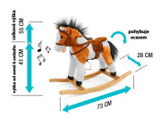 Houpací koník s melodií Milly Mally Jurášek světle hnědý