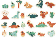 Dřevěné magnetky Dinosauři Dino 24 ks Janod