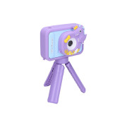 Dětský digitální fotoaparát silikonové pouzdro dino stativ - foto 48Mpx video Full HD