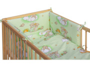 Dětská postýlka s kompletní výbavou 120 x 60 cm, mráček zelená Scarlett 