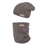 Set pletená čepice a nákrčník Outlast ® Černobílá