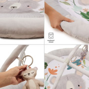 Deka hrací s hrazdičkou Cozyplay Light Grey Kinderkraft