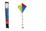 Drak létající nylon 70x60 cm barevný