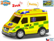 2-Play Traffic Auto ambulance CZ design 13,5 cm volný chod se světlem a zvukem