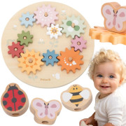 Dřevěná ozubená kolečka zahrada