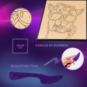 Malování hmotou podle čísel Lama 29 x 29 cm Okto