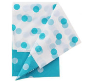 Ubrus plastový s puntíky 132 x 182 cm