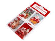 Vánoční papírová visačka/jmenovka na dárky rozevírací 8 ks 