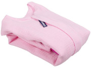 Letní spací pytel s nožičkami růžový mušelín 