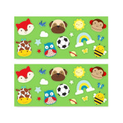 Nerezová láhev s nálepkami se slámkovým náústkem SKIP HOP 380 ml