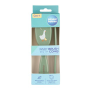 Hřeben a kartáč Goose zelený Canpol babies 