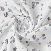 Mušelínové prostěradlo Design s gumou 60 x 120 cm BabyMatex