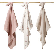 Mušelínové - super měkké plenky, 3 ks 70x70 cm Pudrová Baby Ono