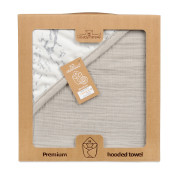 Mušelínová osuška s kapucí Design 85 x 85 cm Babymatex