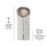 Set zimní fusak Arctic 4v1 + rukavice na kočárek Furry Petite & Mars