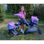 Skládací kočárek pro panenky 3 v 1 s taškou Magic Bubble 2024 - 73 cm DeCuevas